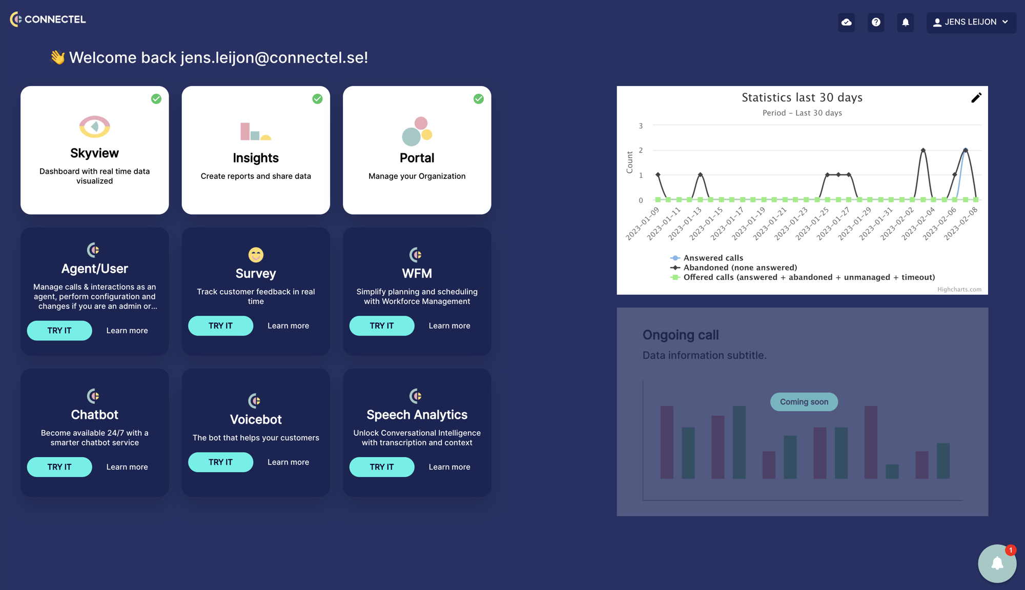 Landing page with statistics design Landing page with statistics design